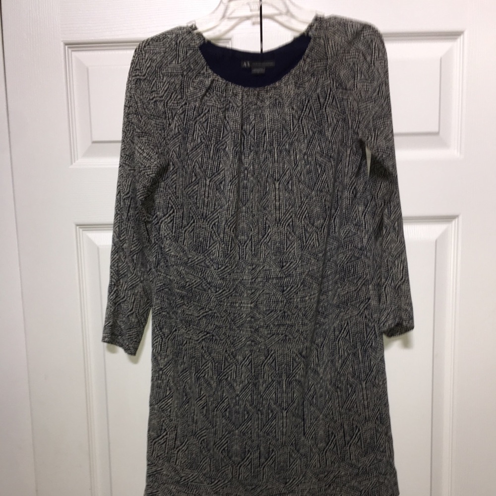ARMANI DRESS-SHEER SLEEVES-GREAT PRINT